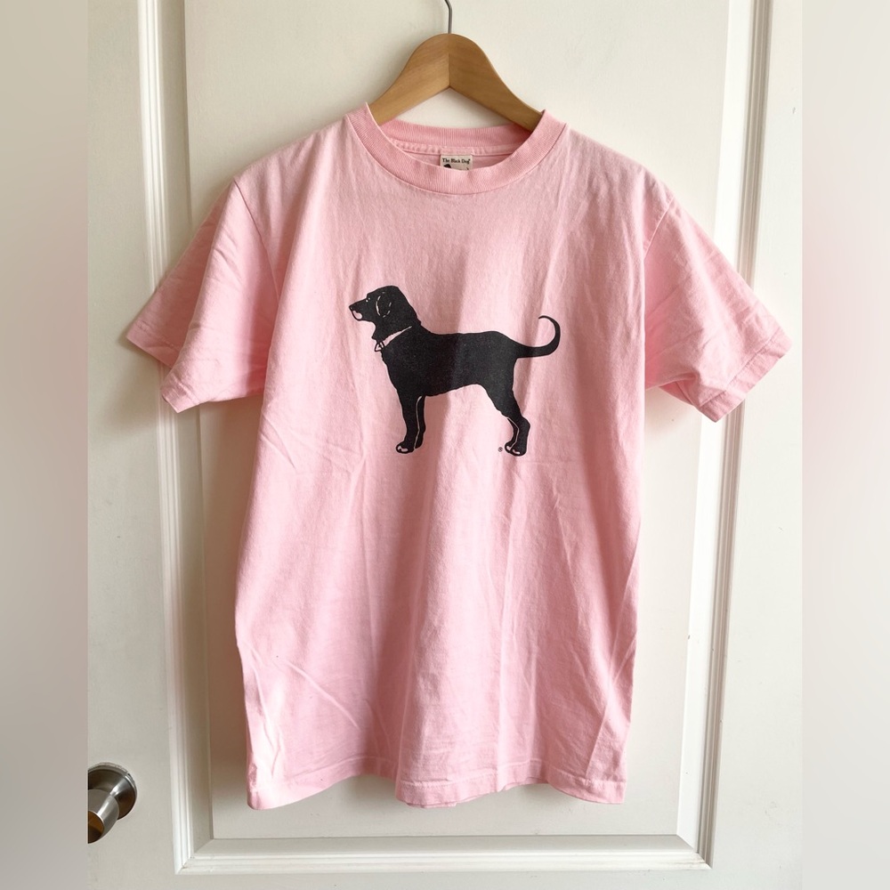 Vintage The Black Dog T Shirt Mens Medium Pink Martha’s Vineyard 2002 Y2K